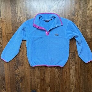 Patagonia Kids Blue and Pink Fleece Pullover